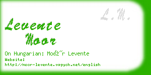 levente moor business card